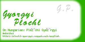 gyorgyi plochl business card